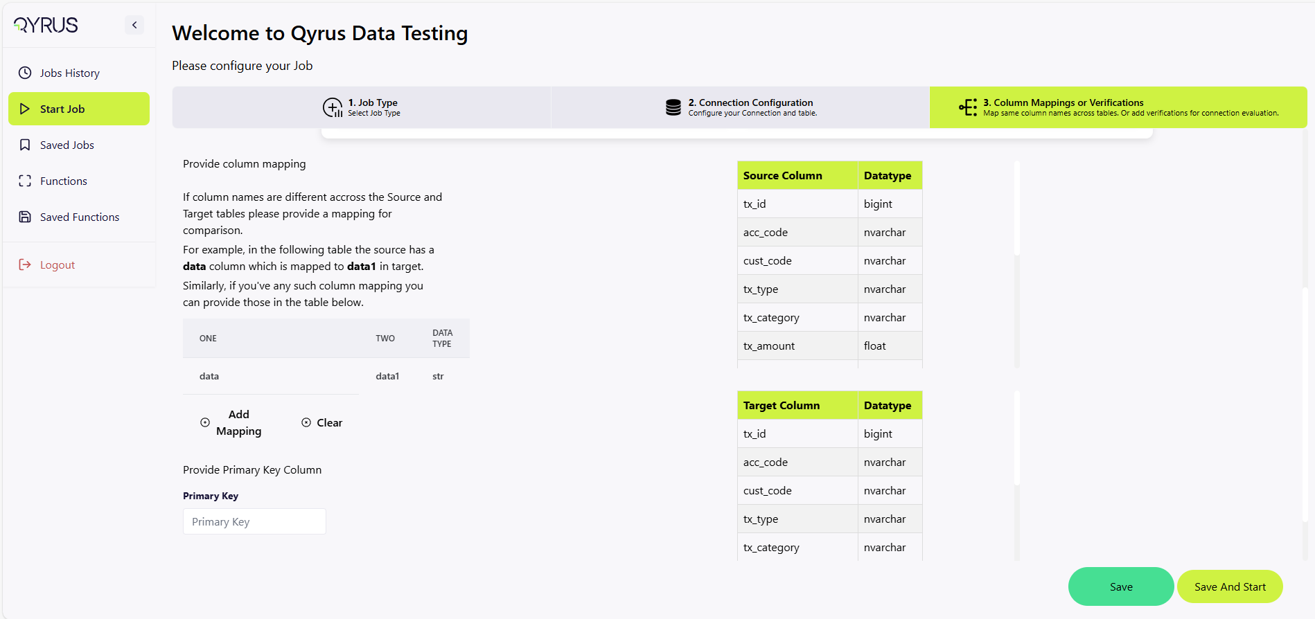 Compare Sources UI