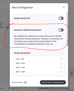 Run All Nodes in a Global Environment