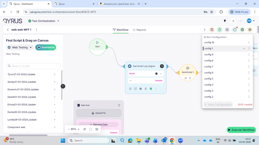 Run 10 Configurations in a Single Workflow